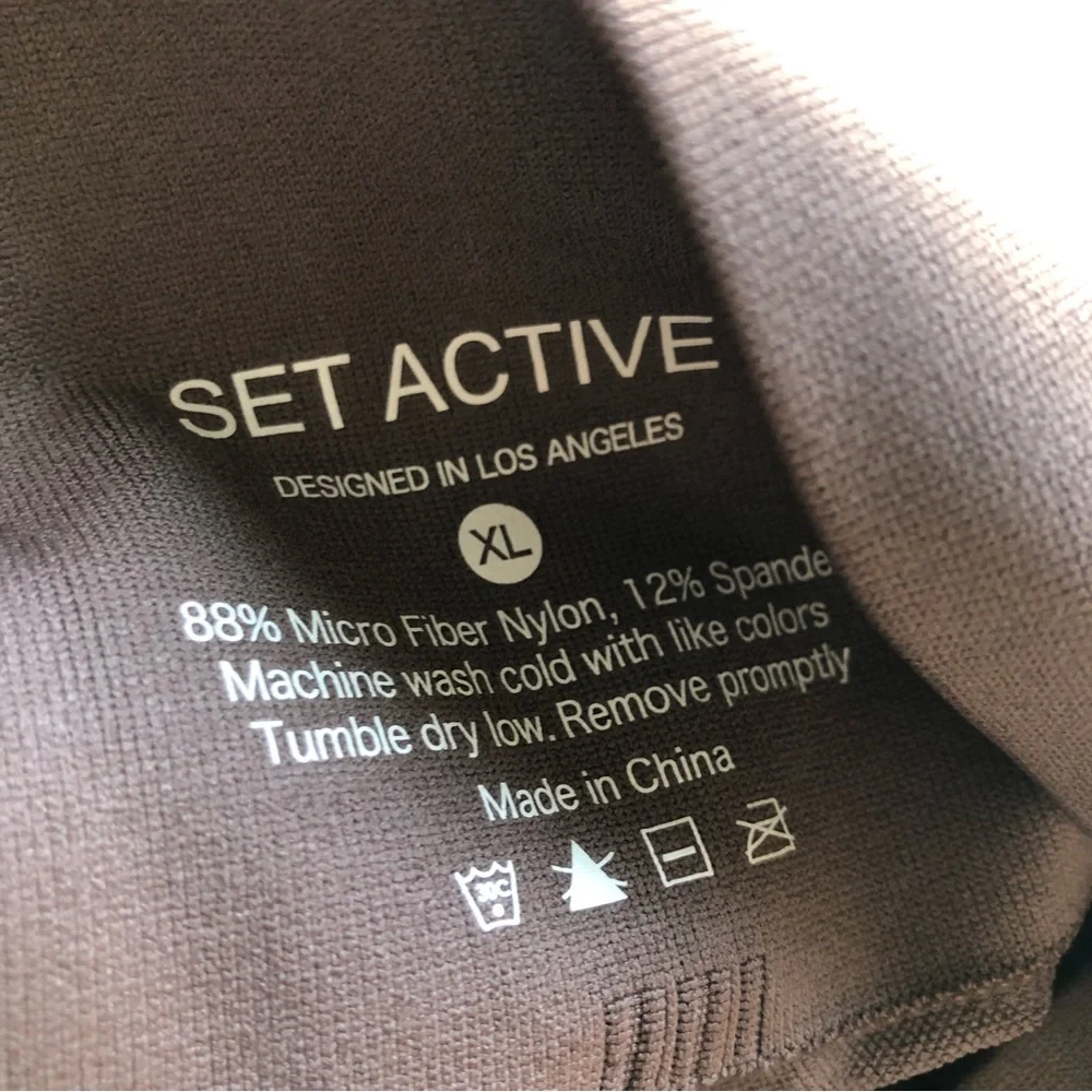 SET ACTIVE Legging and Shorts XL activewear matching workout set Pilates running